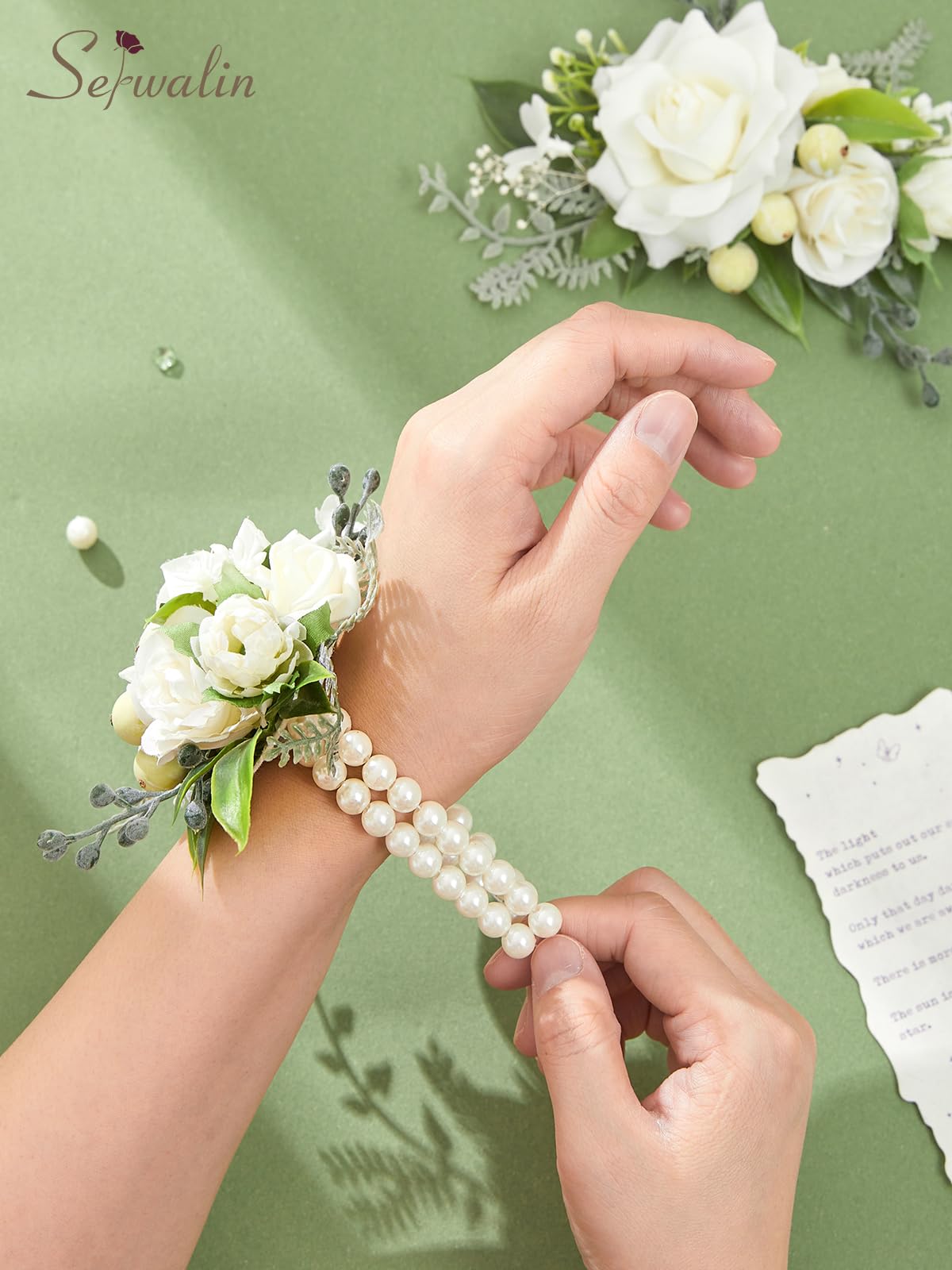 Serwalin champagne color palette complements diverse outfits beautifully.