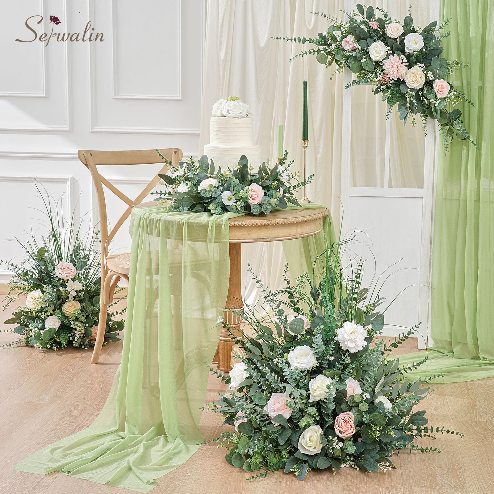 Serwalin dried eucalyptus styles offer matte, rustic accents