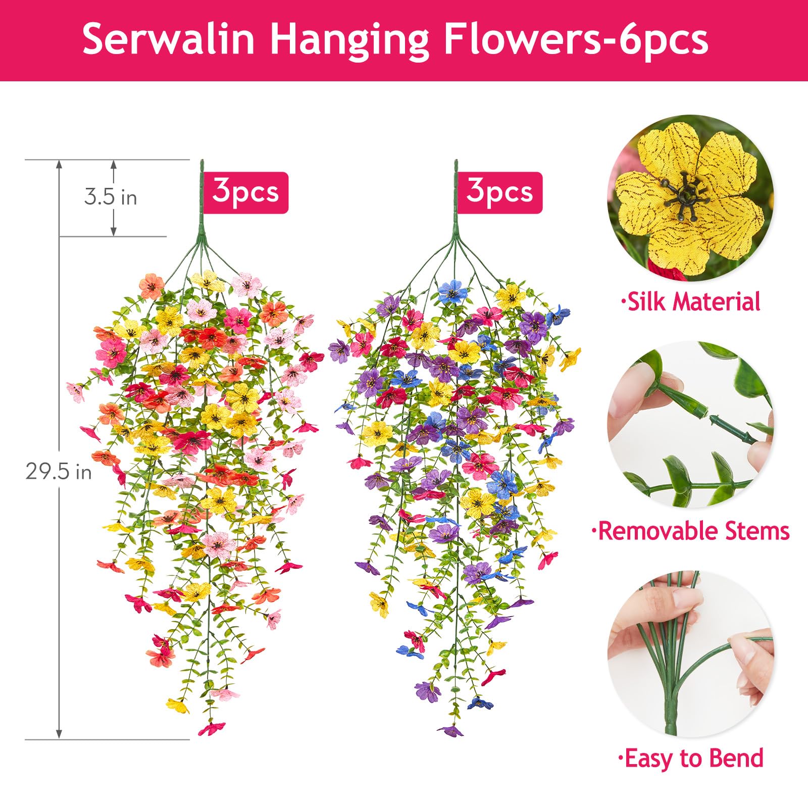 Serwalin bendable stems and dense foliage allow easy shape customization
