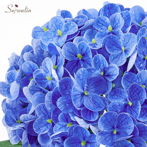 Serwalin latex hydrangea blooms with lifelike texture for home arrangements
