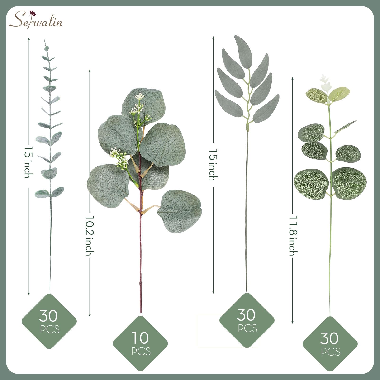 Serwalin mixed eucalyptus stems set ideal for versatile decor ideas