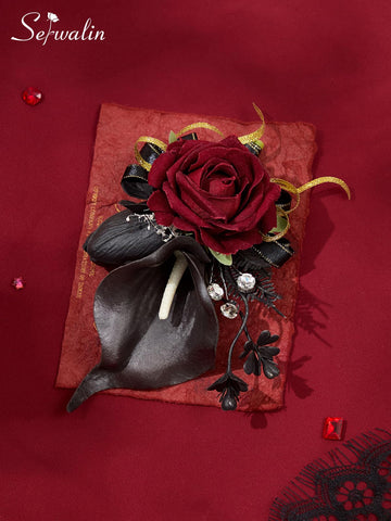 Displayed as a coordinating accessory set for homecoming or gala events
