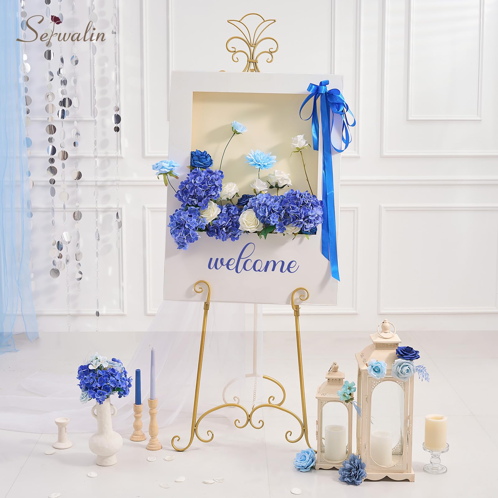 Serwalin removable bendable hydrangea stems for customizable layouts