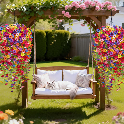 Serwalin six-bundle set enhances porch or window decor with depth