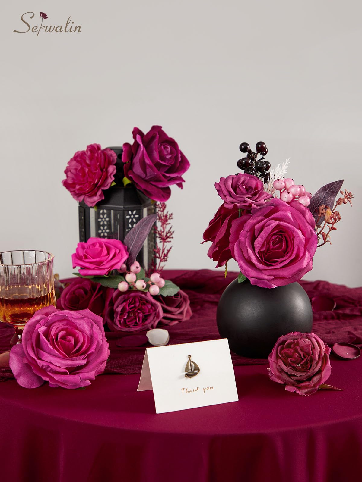 Serwalin small dark magenta flowers for delicate corsages and accents.