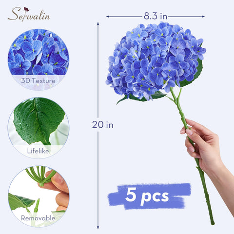 Serwalin stems are removable and flexible for tall or short vase displays