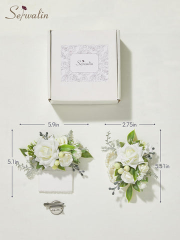 Serwalin wedding set resists wilting and stays pressed for events.