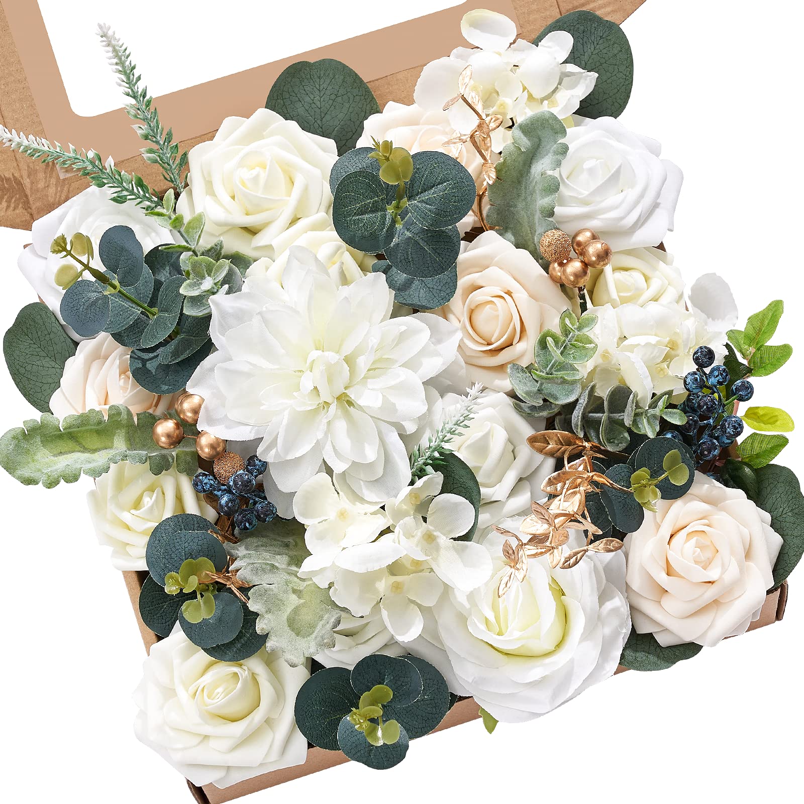 Serwalin white dahlia rose collection for timeless wedding bouquets.