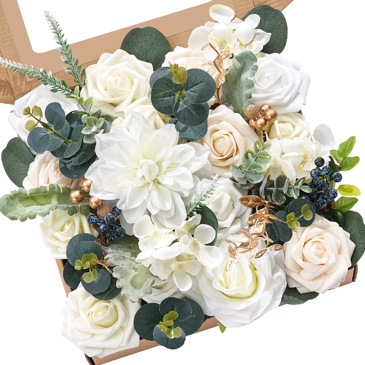 Serwalin white dahlia rose collection for timeless wedding bouquets.