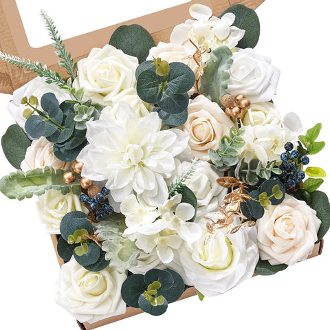 Serwalin white dahlia rose collection for timeless wedding bouquets.