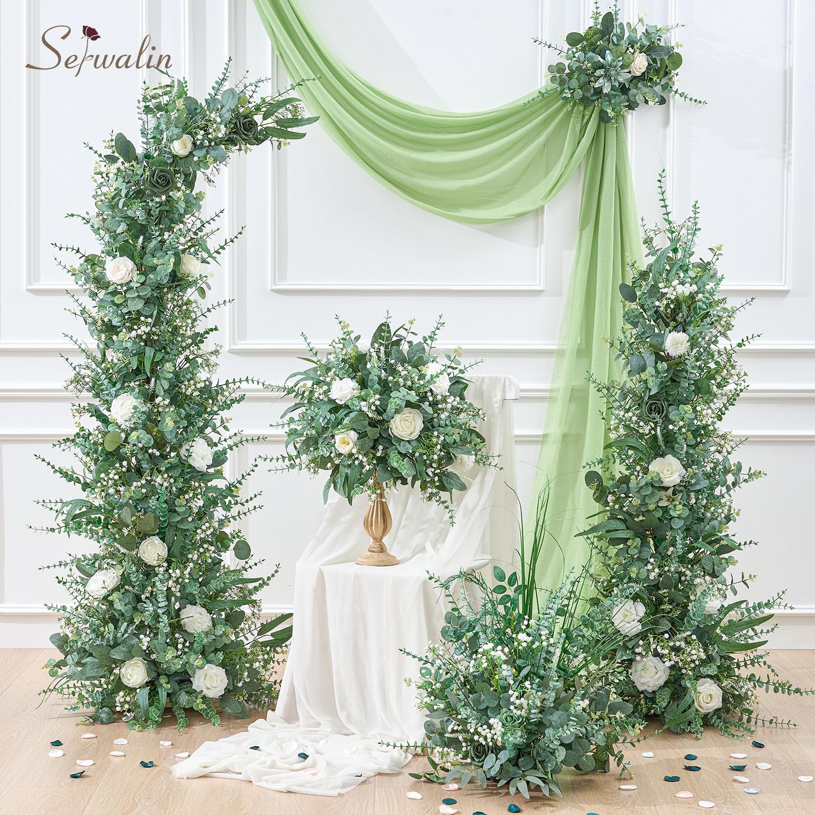 Serwalin Willow Branches provide natural lines for rustic centerpieces.