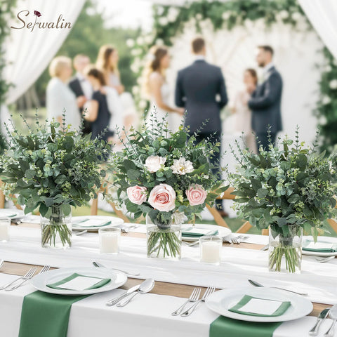 Serwalin willow eucalyptus stems bring natural curves to arches and garlands