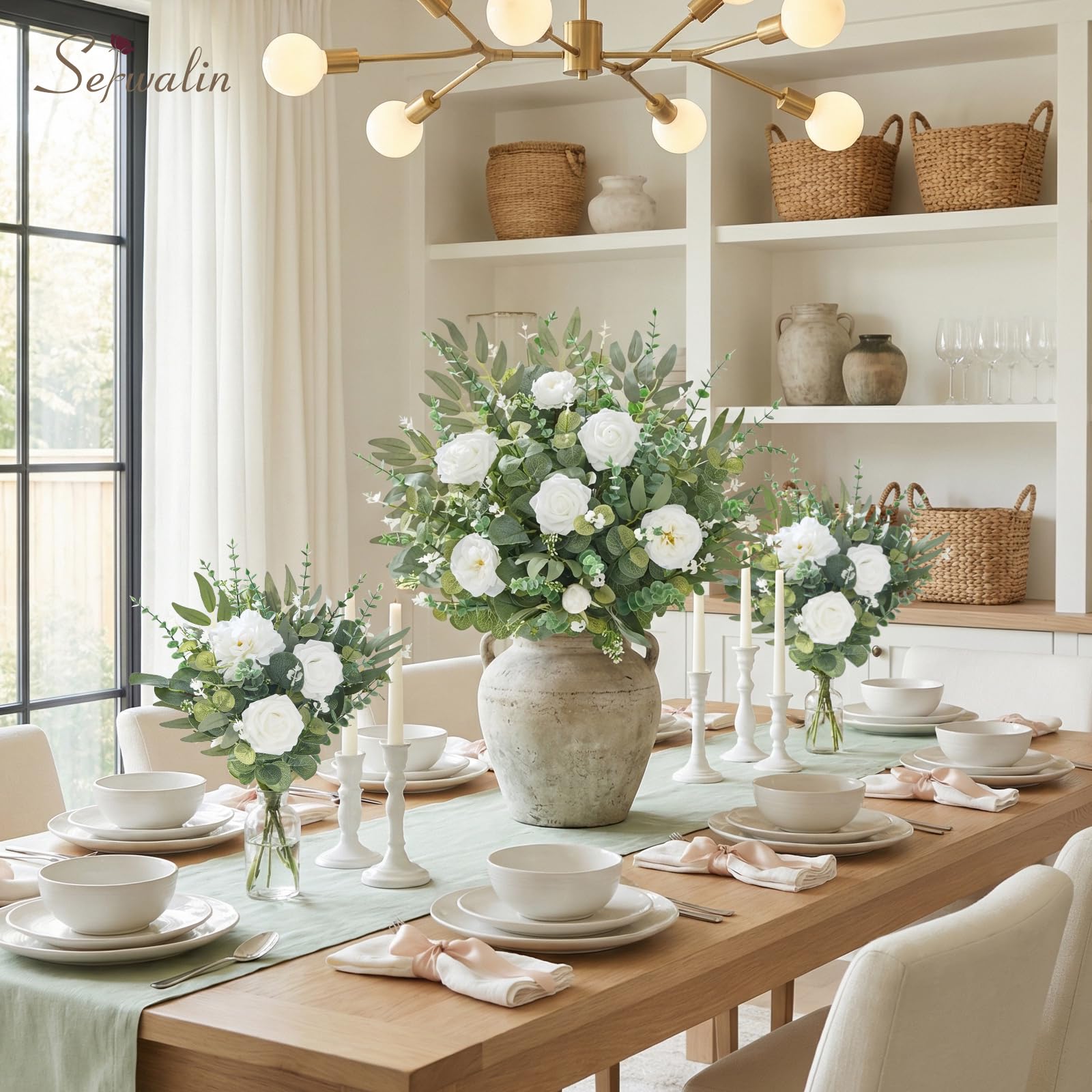 Serwalin willow-leaf eucalyptus stems for layered bouquets