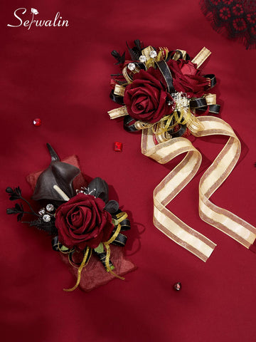 Boutonniere with pin and clip back for secure lapel placement