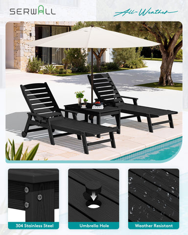SERWALL maintenance-free table is waterproof and fade-resistant
