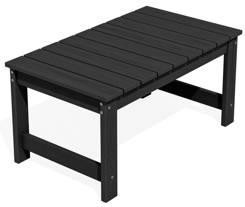 SERWALL outdoor coffee table rectangle black for patio lounging