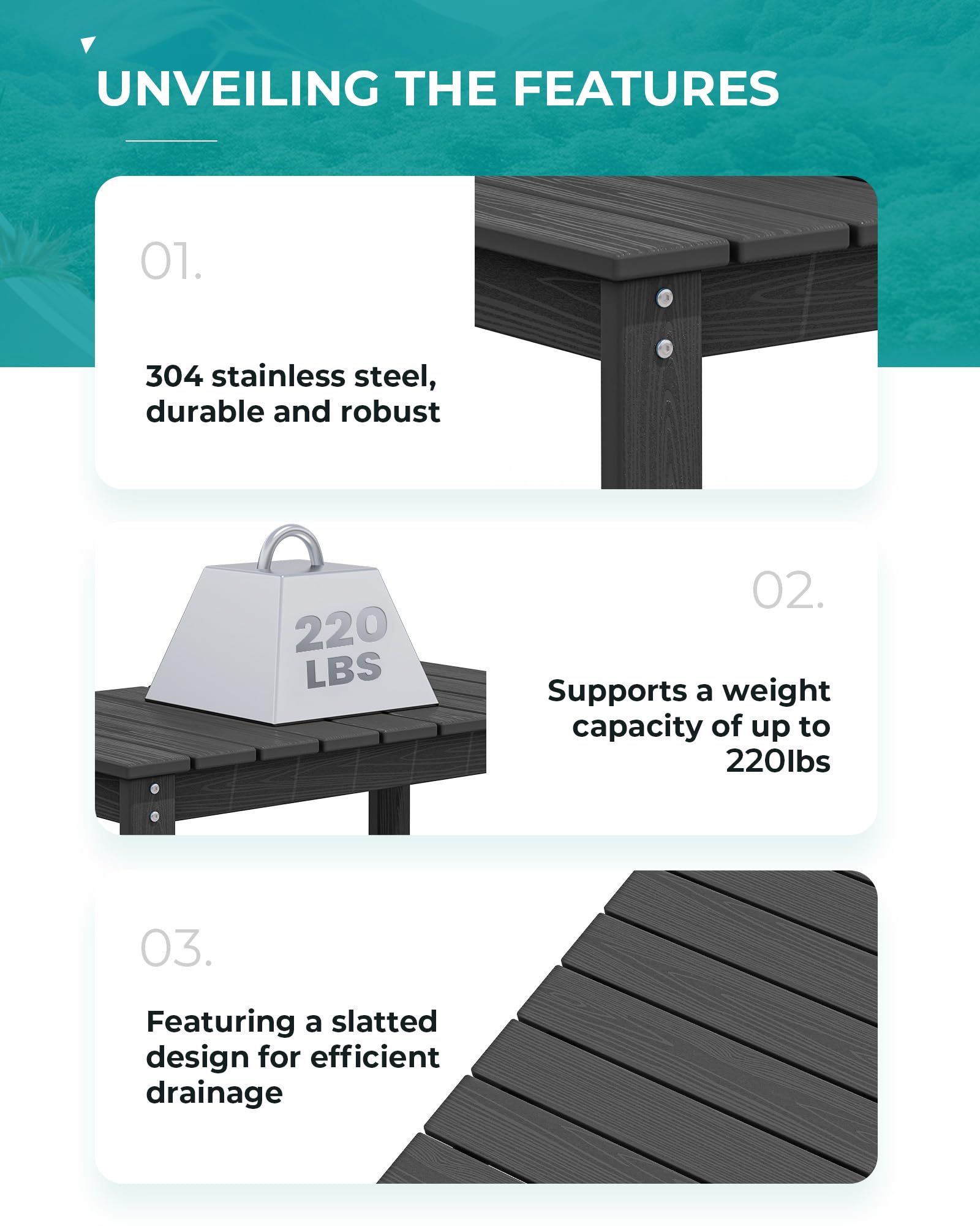 SERWALL sturdy I-beam construction supports reliable everyday use