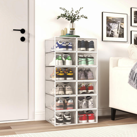 Seseno bin dimensions 13.4 by 9.5 by 5.7 inches for organized stacking.