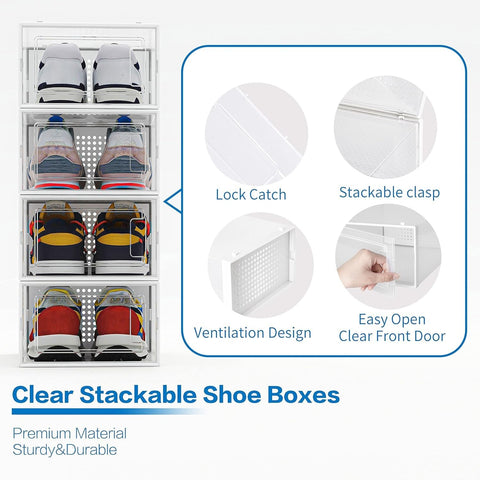 Seseno durable plastic shoe bin provides sturdy daily use.