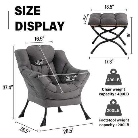 SESHINELL Reading chair showcases soft fabric and cozy cushioning for long reading hours.