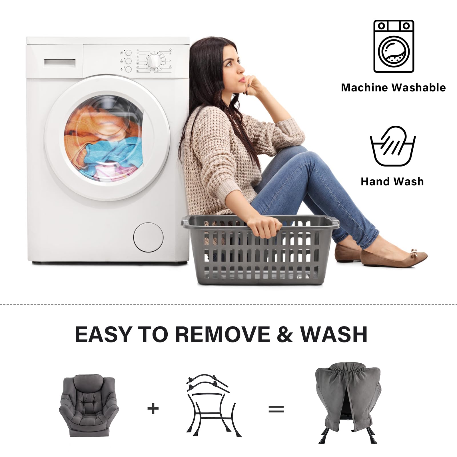 SESHINELL Removable cover simplifies cleaning and maintenance.