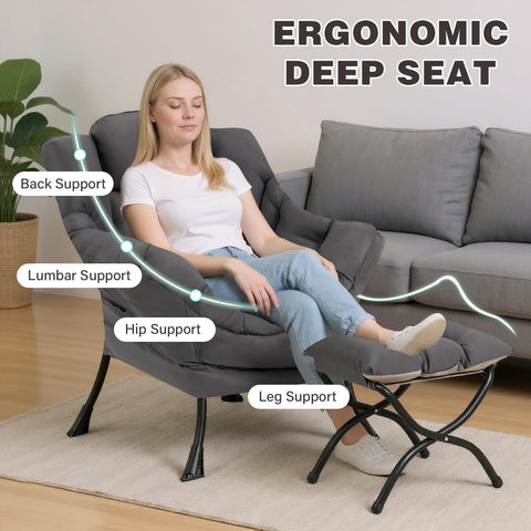 SESHINELL Chair features sturdy metal frame for stable seating and lasting durability.