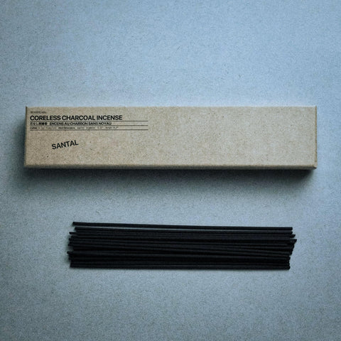 Sesneslabs Santal coreless incense lit sticks create cozy room ambience.