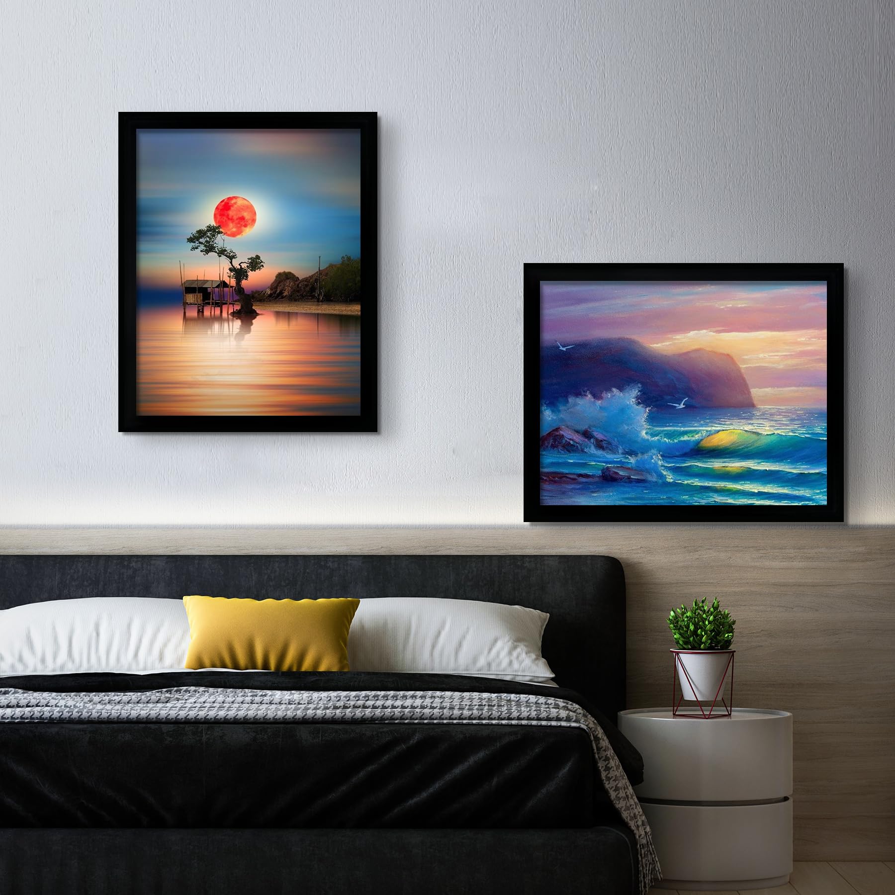 SESEAT 18x24 frame wall angle view shows slim profile for decor.