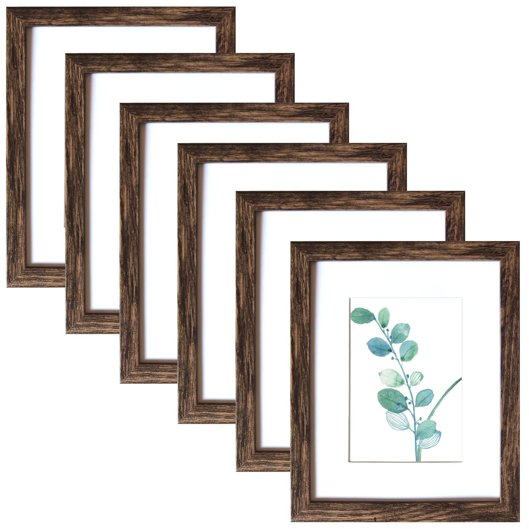 SESEAT 8x10 rustic brown frame on wall displaying memories with wall-mount capability