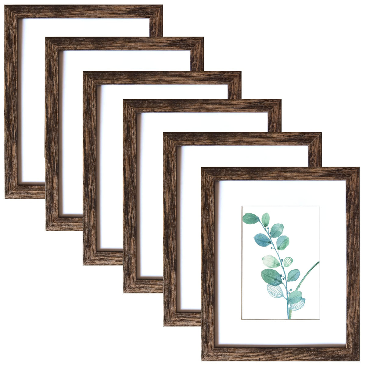 SESEAT 8x10 rustic brown frame on wall displaying memories with wall-mount capability