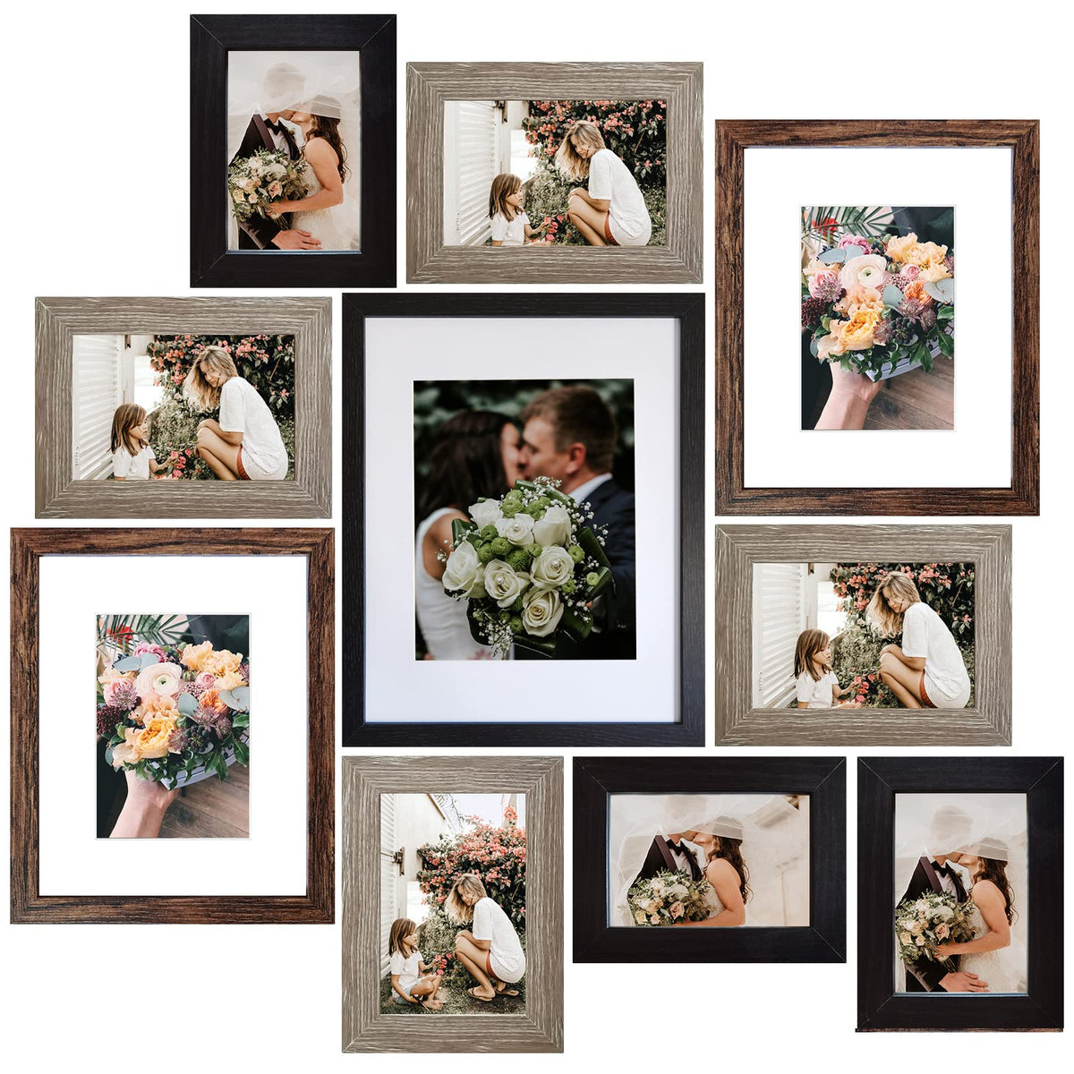 SESEAT 11x14 black frame with mat for elegant wall gallery