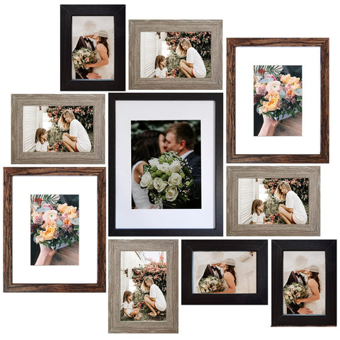 SESEAT 11x14 black frame with mat for elegant wall gallery