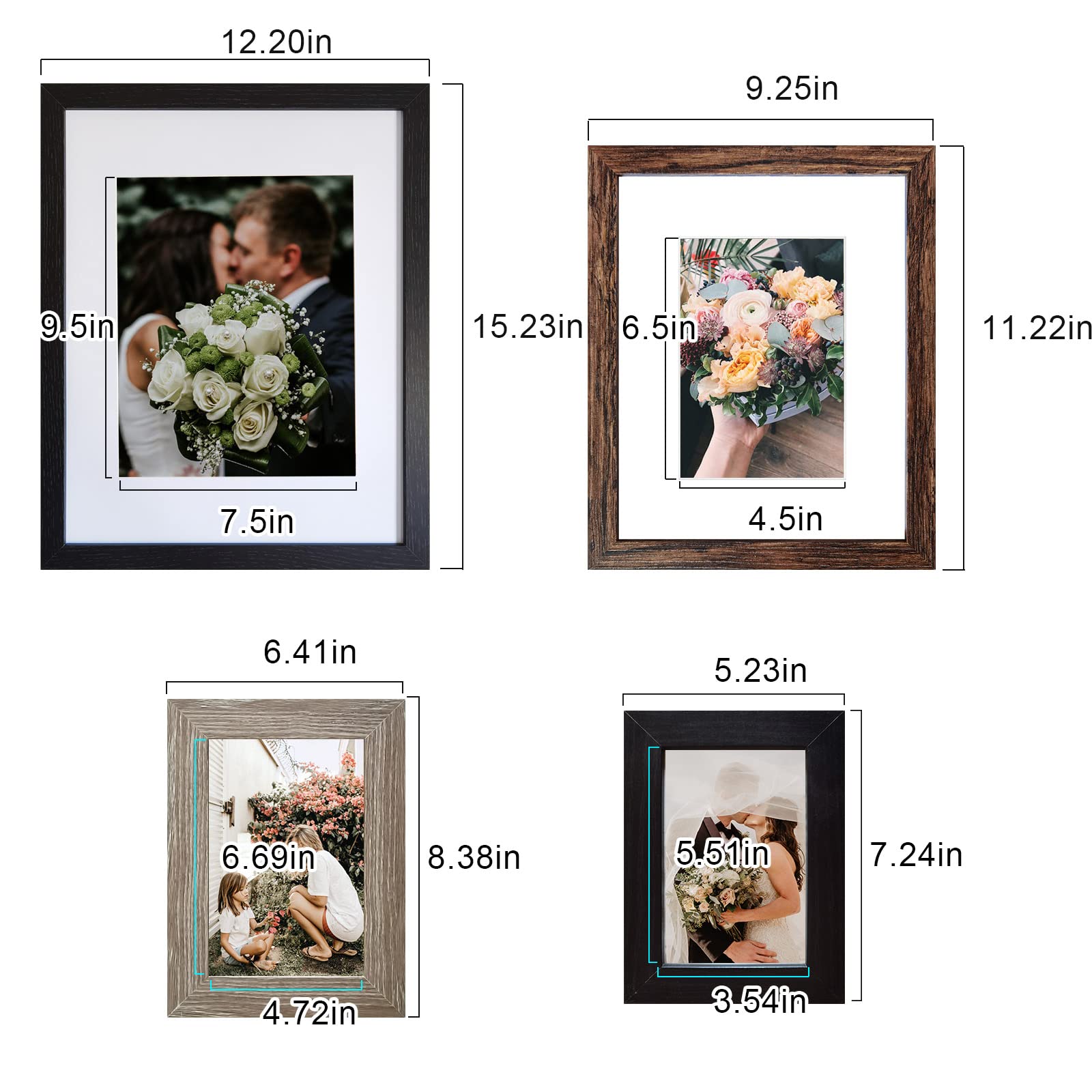 SESEAT gray 5x7 frame for versatile wall collage