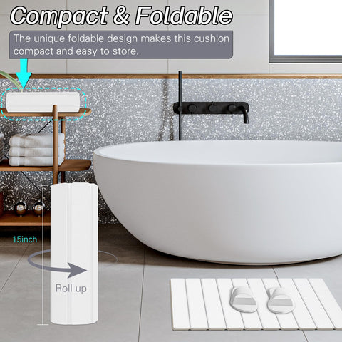 Setguopal 2-piece foldable set saves space and stores neatly in small bathrooms.