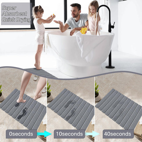 Setguopal easy-clean diatomite bath mat for simple maintenance.
