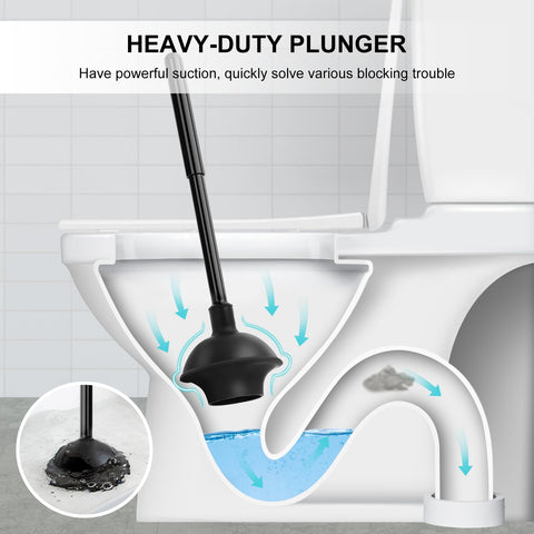 Setsail strong-suction plunger grips surfaces for quick, reliable clearing.