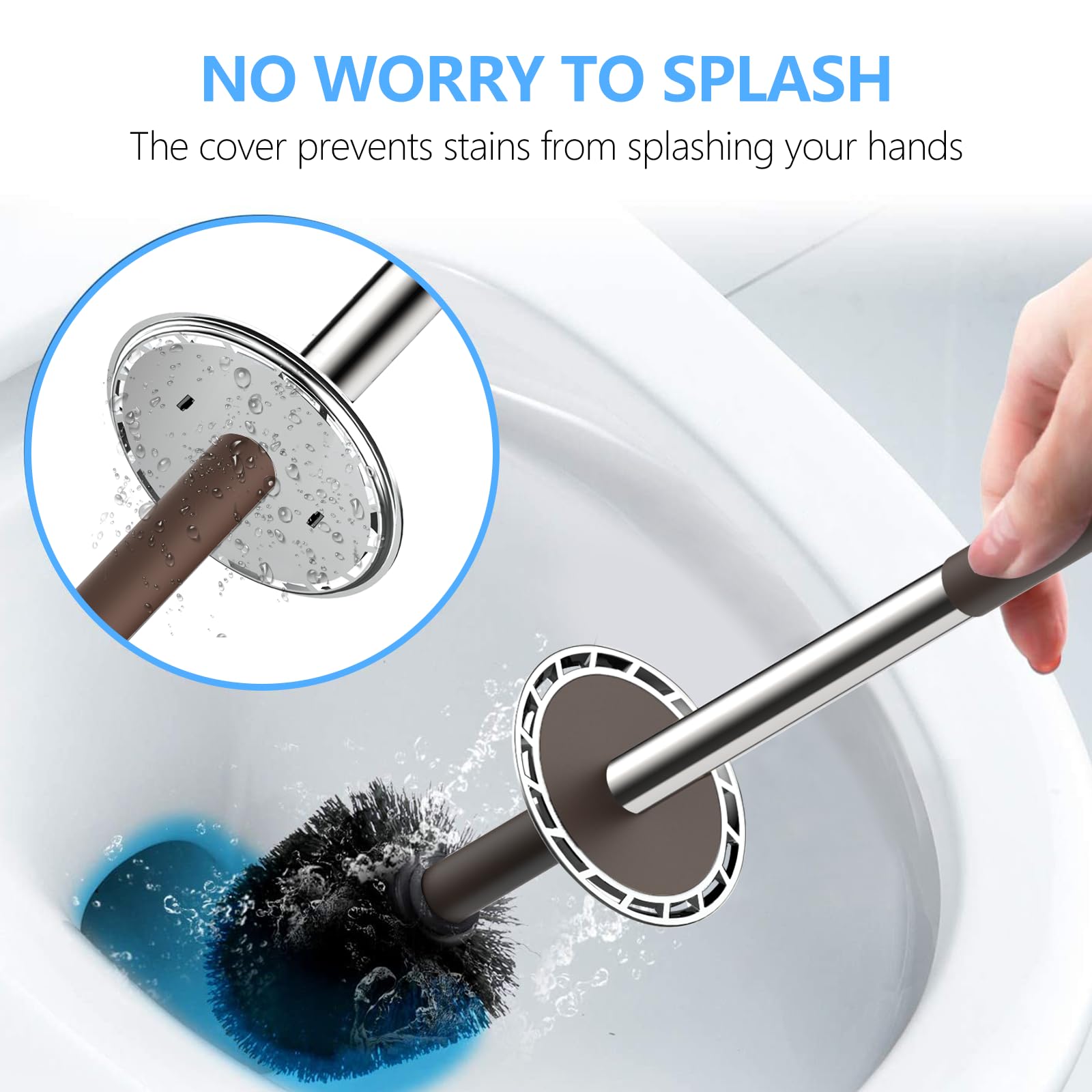 SetSail brush head with dense bristles removes stains from hard-to-reach areas.