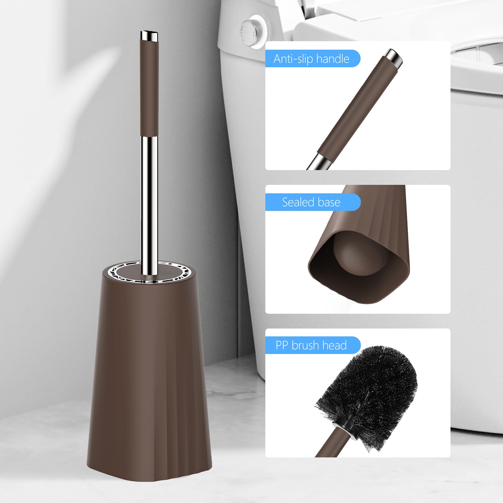 SetSail four-pack toilet brushes kit for multiple bathrooms.
