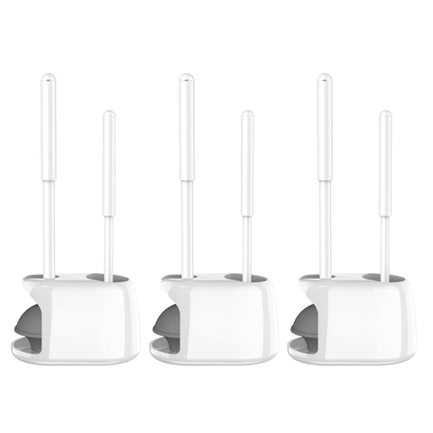 SetSail toilet brush set with holder image showing sleek white design for tidy bathrooms.
