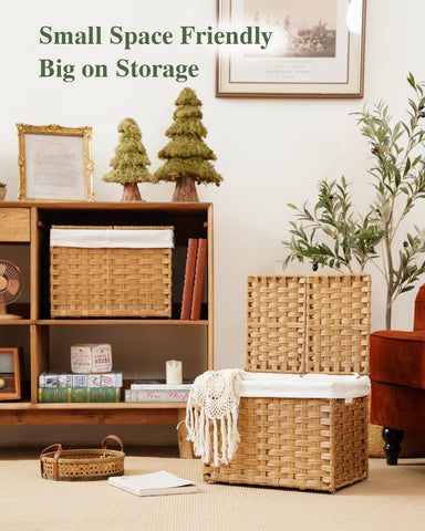 SETVSON compact basket fits small spaces and shelves.