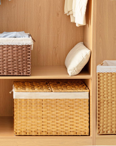 SETVSON laundry room organization basket with hidden storage