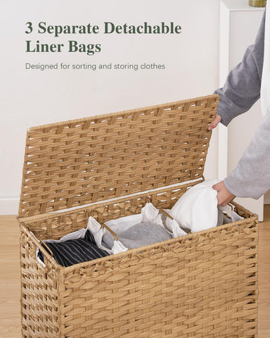 SETVSON hamper's metal heightened feet prevent moisture contact and odor.