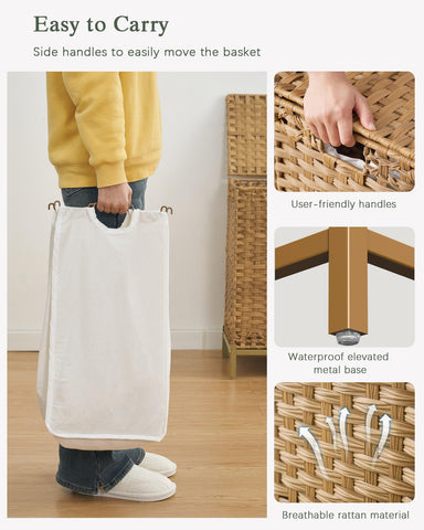 SETVSON removable liner bags demonstrating easy sorting and machine washing