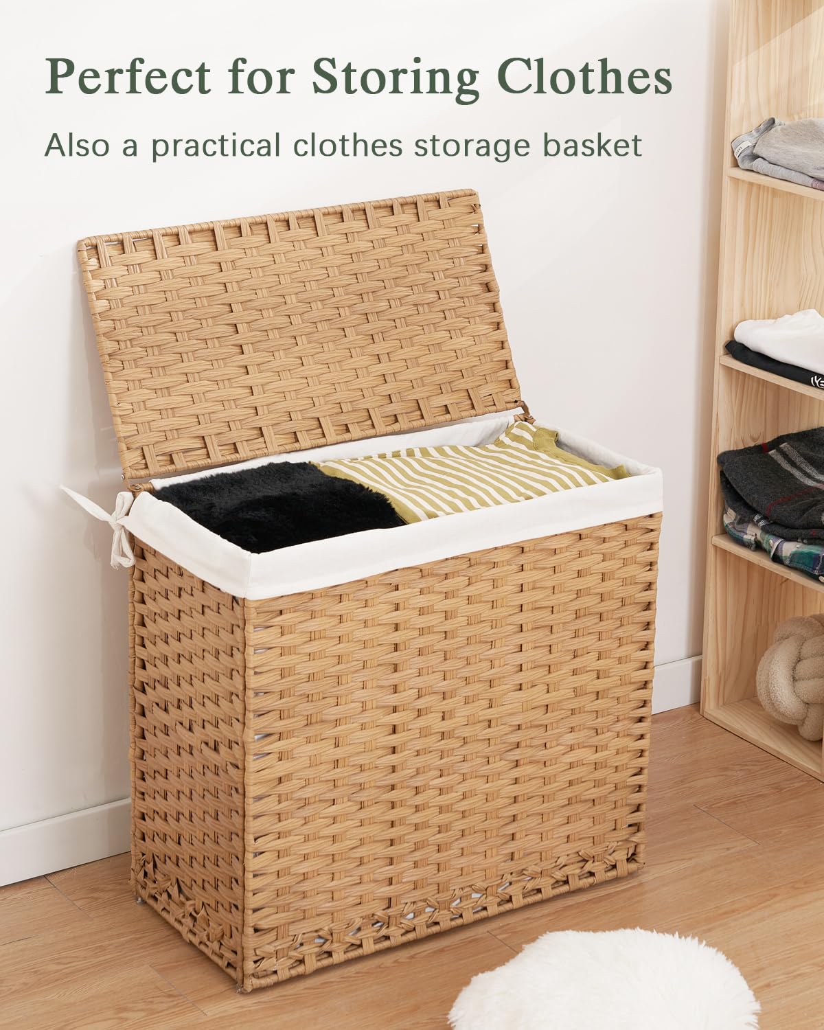 SETVSON removable liner bags simplify sorting and washing.