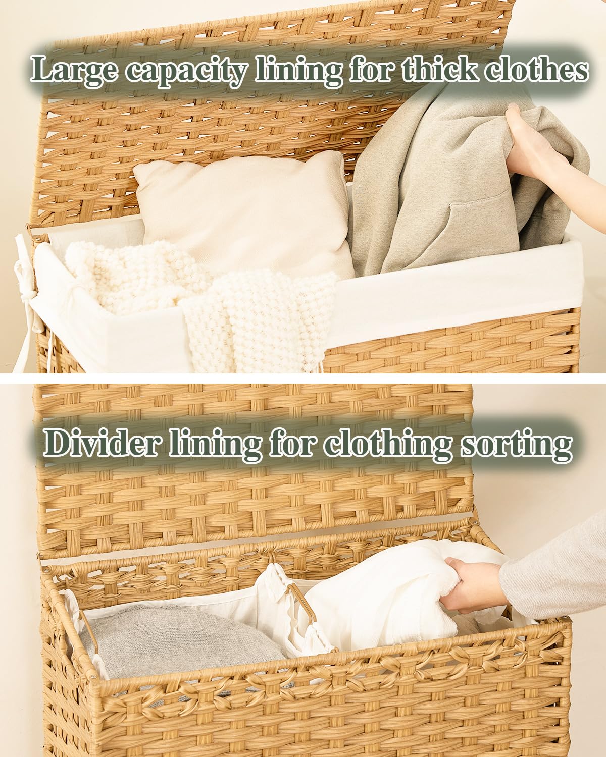 SETVSON removable liner bags simplify sorting during laundry sessions.