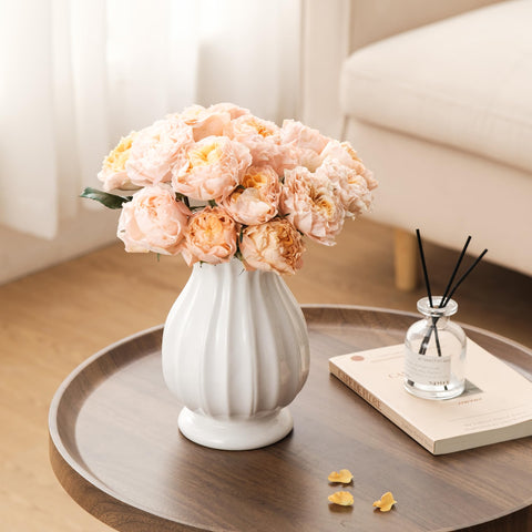 SEUYUCL vase with fresh flowers ideal as dining room centerpiece