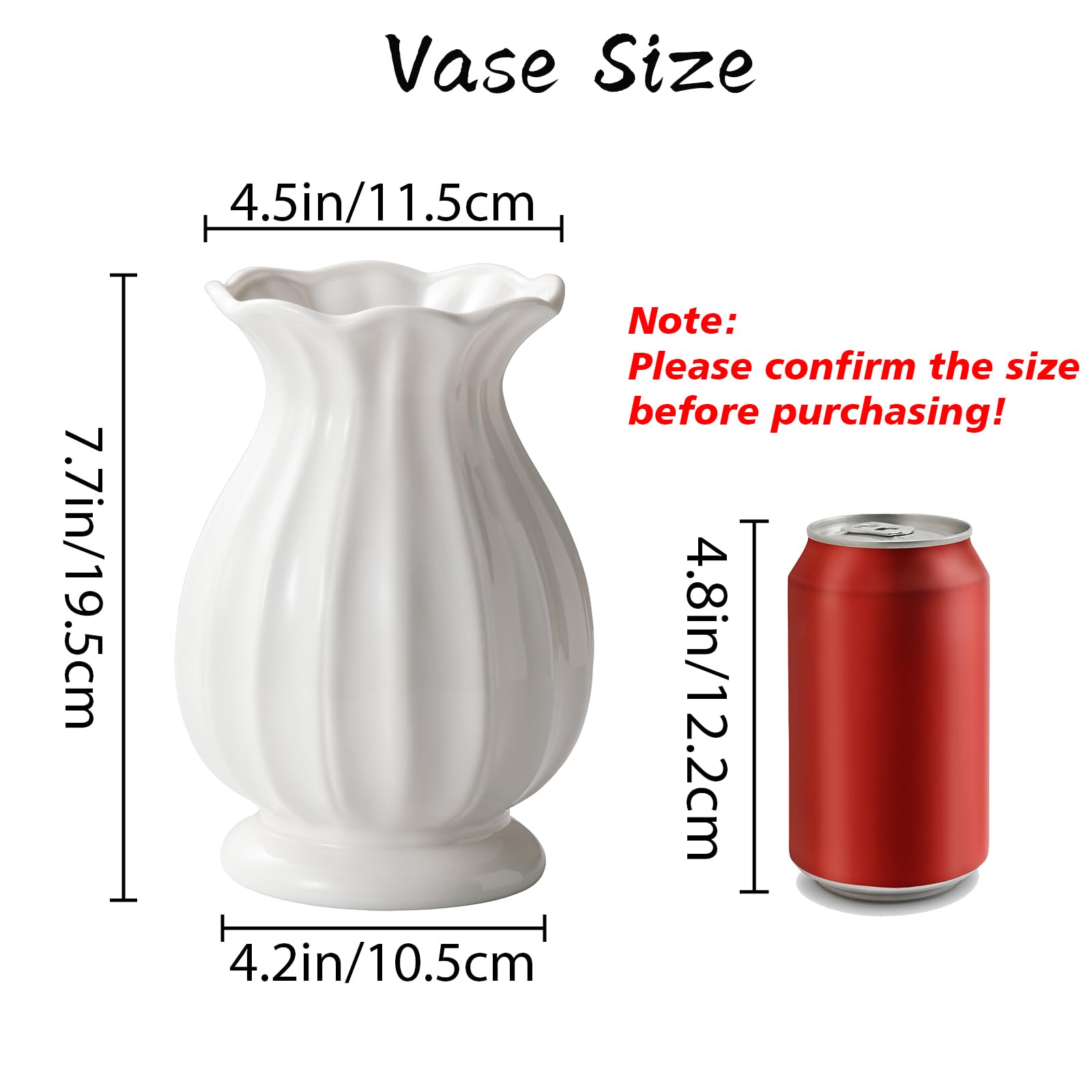 SEUYUCL vase side view showcasing curved silhouette for mantels