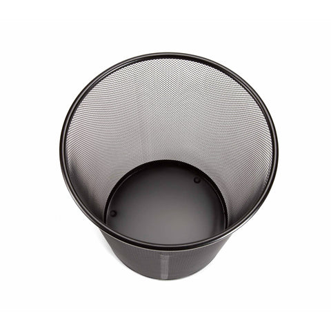 Seville Classics epoxy-coated finish on a black mesh bin for corrosion resistance.