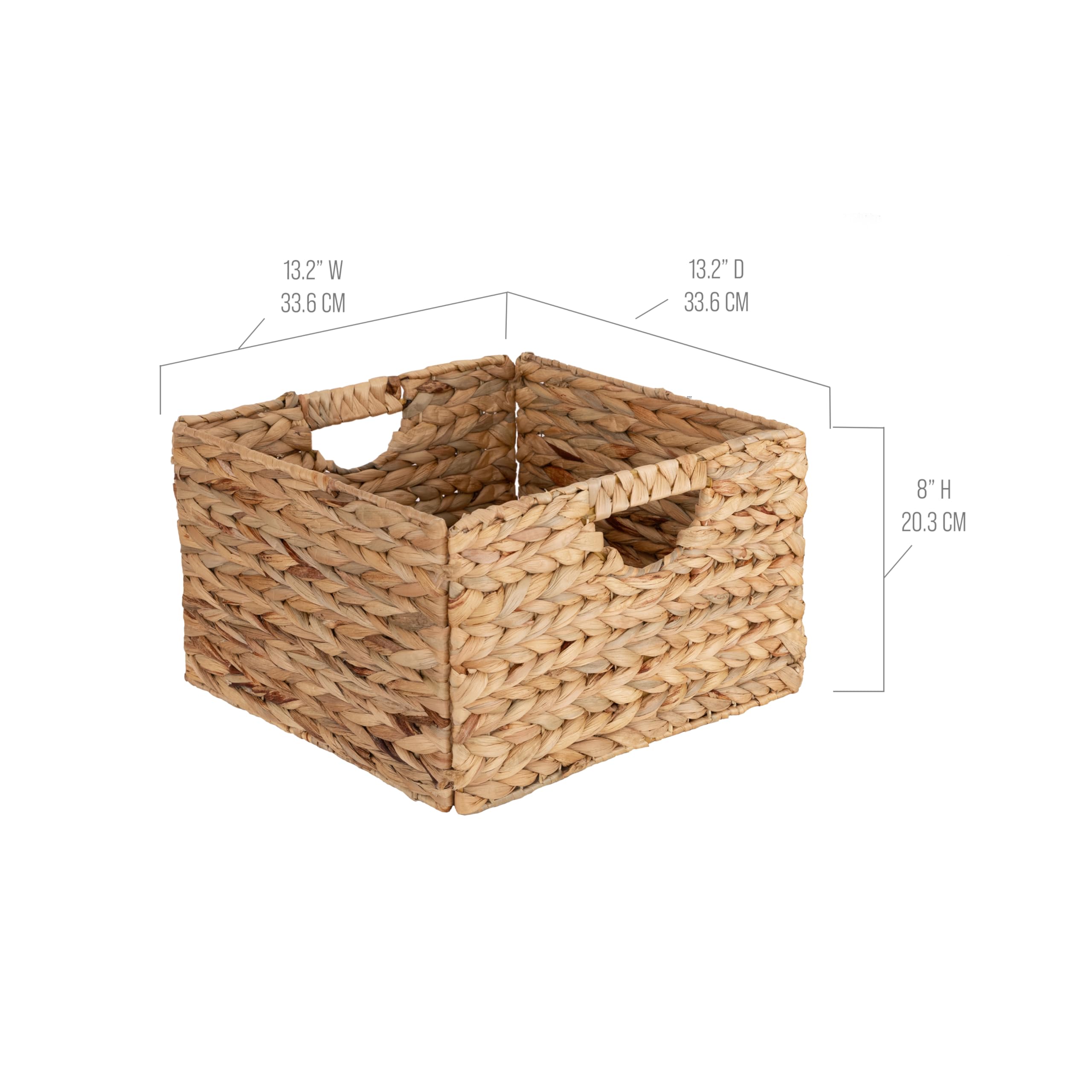 Seville Classics natural rectangle storage bin complements any room decor.