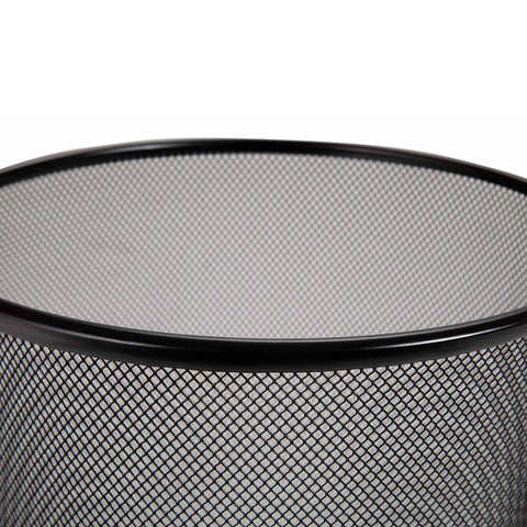 Seville Classics ventilated mesh wastebasket showing see-through design for quick content check.